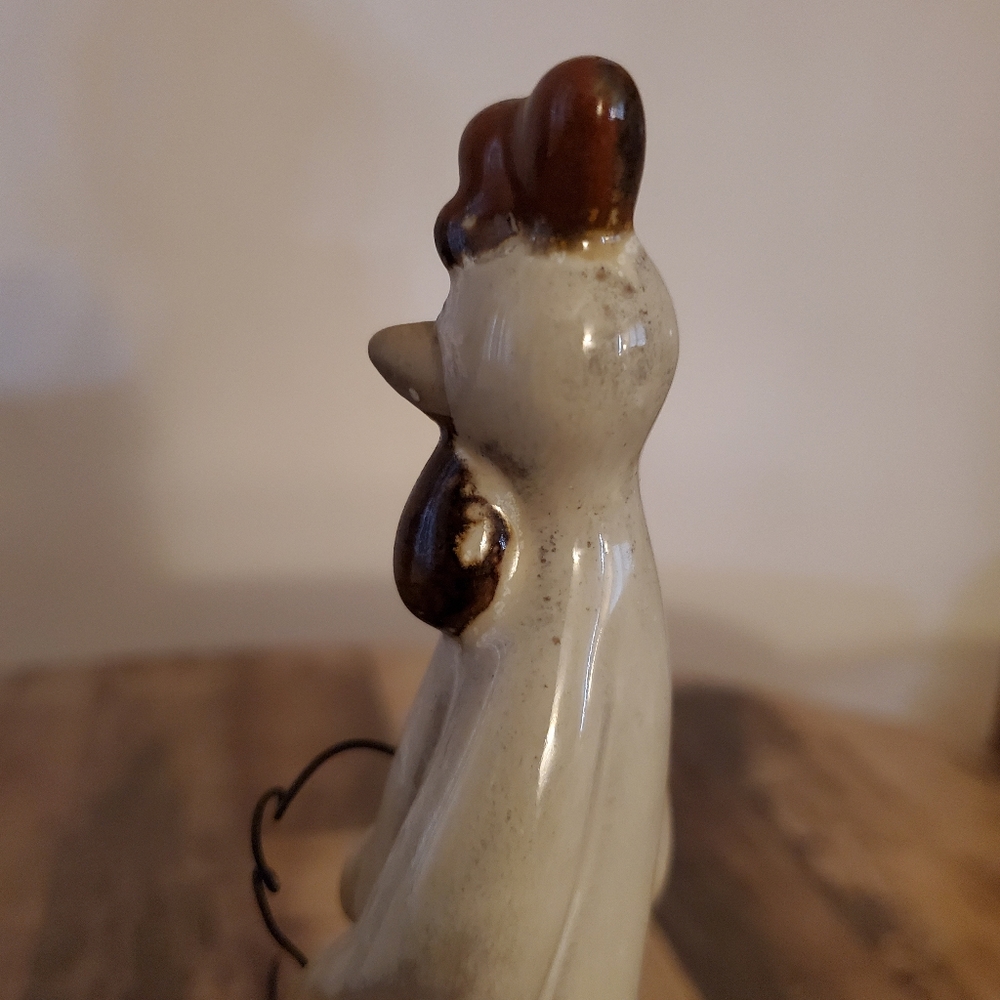 Ceramic Rooster chicken figurine farmhouse country primitive garden home decor - Picture 12 of 16